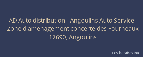 AD Auto distribution - Angoulins Auto Service