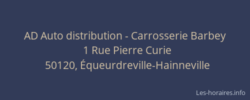 AD Auto distribution - Carrosserie Barbey