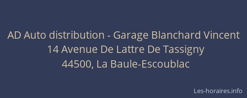 AD Auto distribution - Garage Blanchard Vincent
