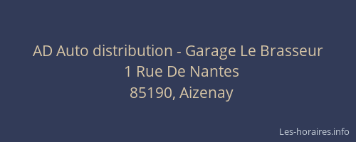 AD Auto distribution - Garage Le Brasseur