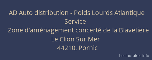AD Auto distribution - Poids Lourds Atlantique Service