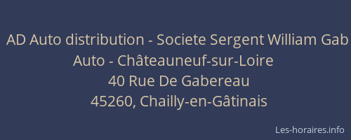 AD Auto distribution - Societe Sergent William Gab Auto - Châteauneuf-sur-Loire