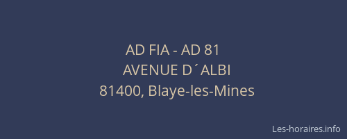 AD FIA - AD 81