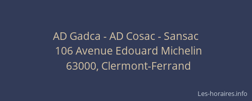 AD Gadca - AD Cosac - Sansac