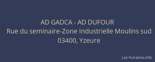 AD GADCA - AD DUFOUR