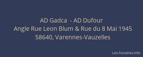 AD Gadca  - AD Dufour