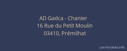 AD Gadca - Chanier