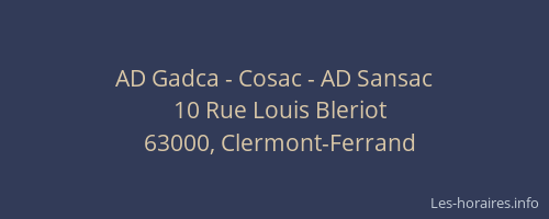 AD Gadca - Cosac - AD Sansac