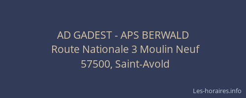 AD GADEST - APS BERWALD