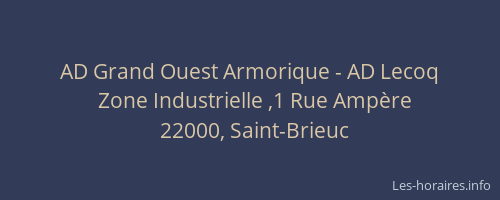 AD Grand Ouest Armorique - AD Lecoq