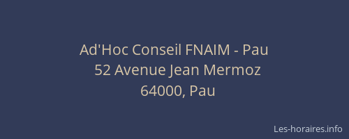 Ad'Hoc Conseil FNAIM - Pau