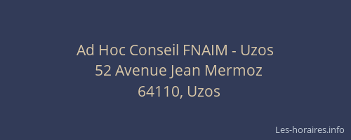 Ad Hoc Conseil FNAIM - Uzos