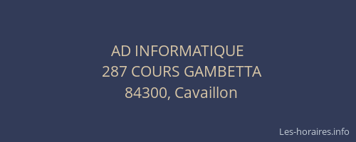 AD INFORMATIQUE