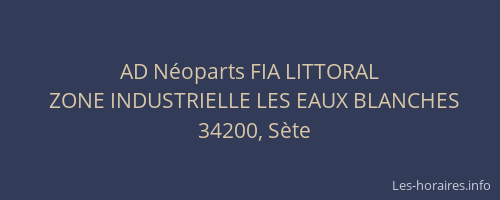 AD Néoparts FIA LITTORAL