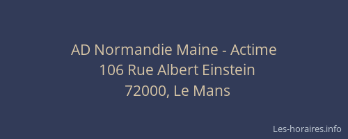 AD Normandie Maine - Actime