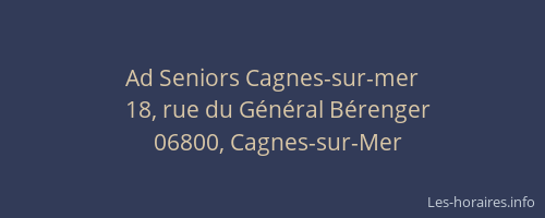 Ad Seniors Cagnes-sur-mer