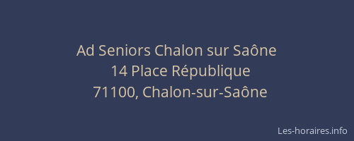 Ad Seniors Chalon sur Saône