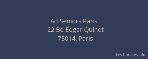 Ad Seniors Paris