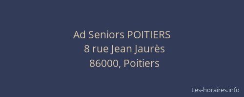 Ad Seniors POITIERS