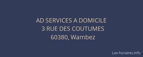 AD SERVICES A DOMICILE
