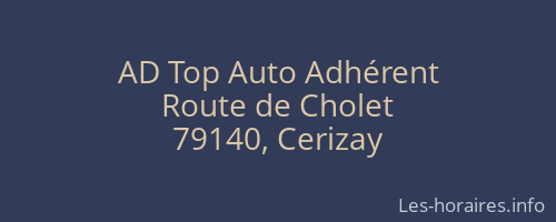 AD Top Auto Adhérent
