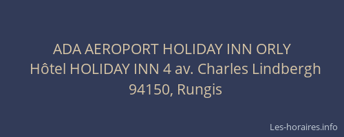 ADA AEROPORT HOLIDAY INN ORLY
