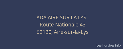 ADA AIRE SUR LA LYS