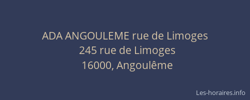 ADA ANGOULEME rue de Limoges