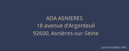 ADA ASNIERES
