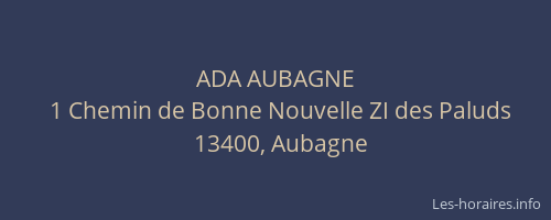 ADA AUBAGNE