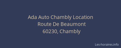 Ada Auto Chambly Location
