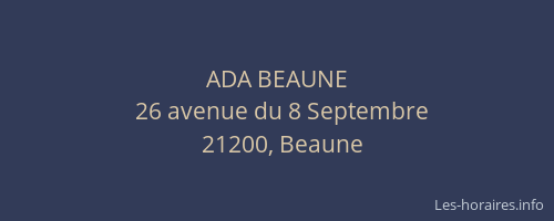ADA BEAUNE