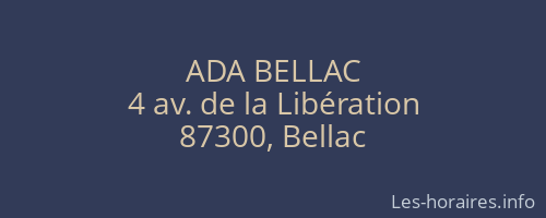 ADA BELLAC