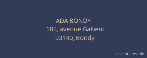 ADA BONDY