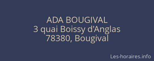 ADA BOUGIVAL