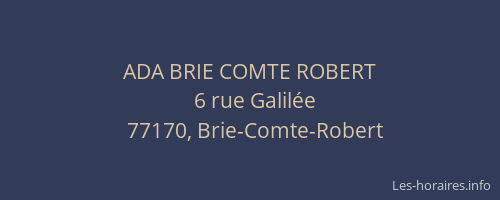 ADA BRIE COMTE ROBERT