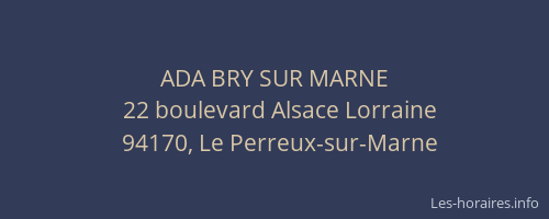ADA BRY SUR MARNE