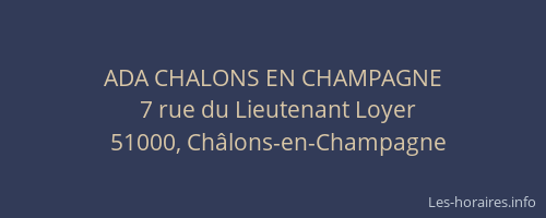 ADA CHALONS EN CHAMPAGNE