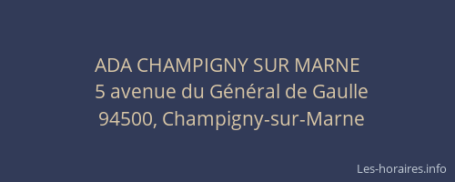 ADA CHAMPIGNY SUR MARNE