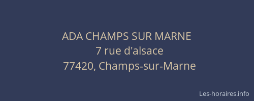 ADA CHAMPS SUR MARNE