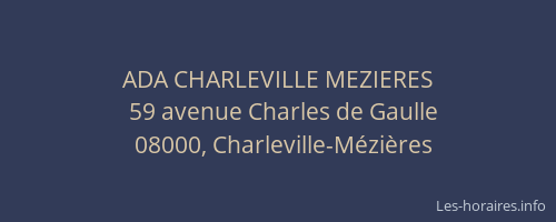 ADA CHARLEVILLE MEZIERES