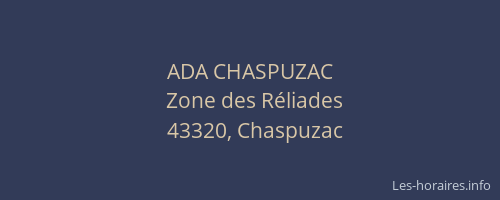 ADA CHASPUZAC