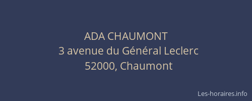 ADA CHAUMONT