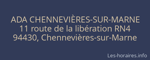 ADA CHENNEVIÈRES-SUR-MARNE