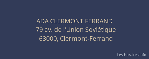 ADA CLERMONT FERRAND