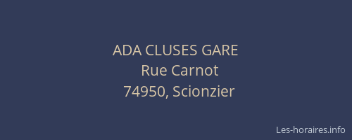 ADA CLUSES GARE