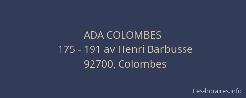 ADA COLOMBES