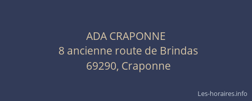 ADA CRAPONNE