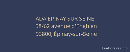 ADA EPINAY SUR SEINE
