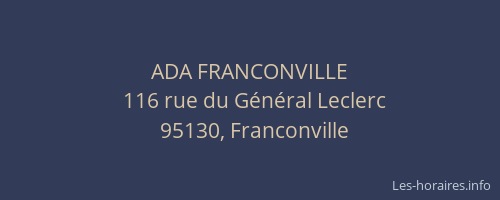 ADA FRANCONVILLE